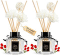 TonJin Encounter Reed Diffuser Set of 2, 1.7 fl oz Floral & Woody Long-Lasting Home Fragrance with 6 Scent Sticks| Natural Non-Toxic Scented Oil Sticks Air Freshener for Bedroom & Living Room