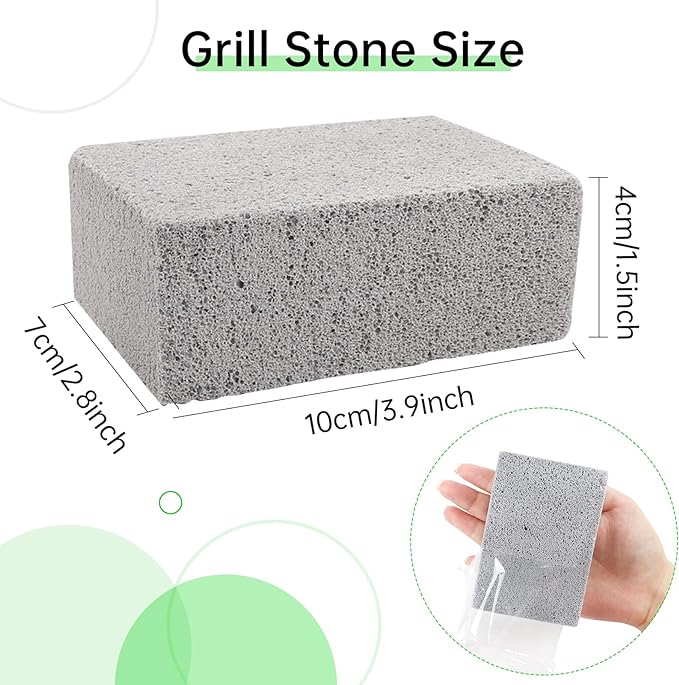 8 Pack Grill Brick Griddle Stone Pumice Cleaning Block | Commercial grade cleaner for oven, stove, BBQ grill, cookers, frying pans, racks and flat tops
