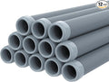 Poolvio Pool Vacuum Hose 40 Feet (12 x 40 Inch), 1.5 Inch Cuffs, Compatible with Most Inground Pool Automatic Cleaners, Gray