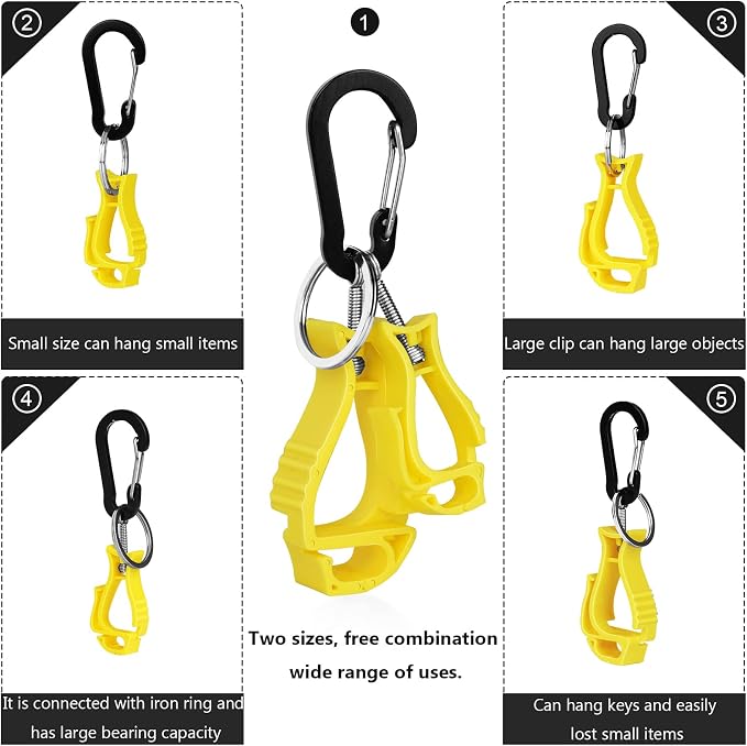 NANHONG 6 Pieces Glove Clips for Work Glove Holder Clip, Construction Worker for Glasses Helmets Gloves Holder Clip