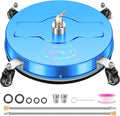 LidoDola 19'' Pressure Washer Surface Cleaner Blue, Power Washer Accessory | Stainless Steel Housing with 4 Wheels, 1/4" QC, 2 Extension Wands & 2 Replacement Nozzles, for Gas & Electric Pressure Washer