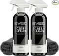 EVEO® Screen Cleaner Spray Kit (Streak-Free) TV Screen Cleaner for Smart TV, LCD, LED, OLED | Computer Screen Cleaner Spray and Wipe Microfiber Cloth - TV, Monitor, Laptop, iPad, Car - 6.7oz 2 Pack