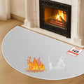 TOHONFOO Fireplace Mat for Home Protection, 4'11'' x 2'8'' x 0.04'', Grey | 1800°F fireplace rugs fireproof, fiberglass hearth rugs for fireplaces fire resistant protect against embers, easy to clean