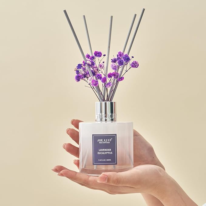 Reed Diffuser Set/Lavender Eucalyptus/6.76 fl oz(200ml)/1 Pack/Home & Office Decor Aromatherapy Diffuser Oil Gift Set