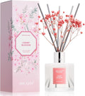 Reed Diffuser Set,6.96 fl oz (200 ml) - Cherry Blossom Oil Diffusers with 8 Reed Sticks, Home Fragrance Reed Diffuser for Bathroom Shelf Decor