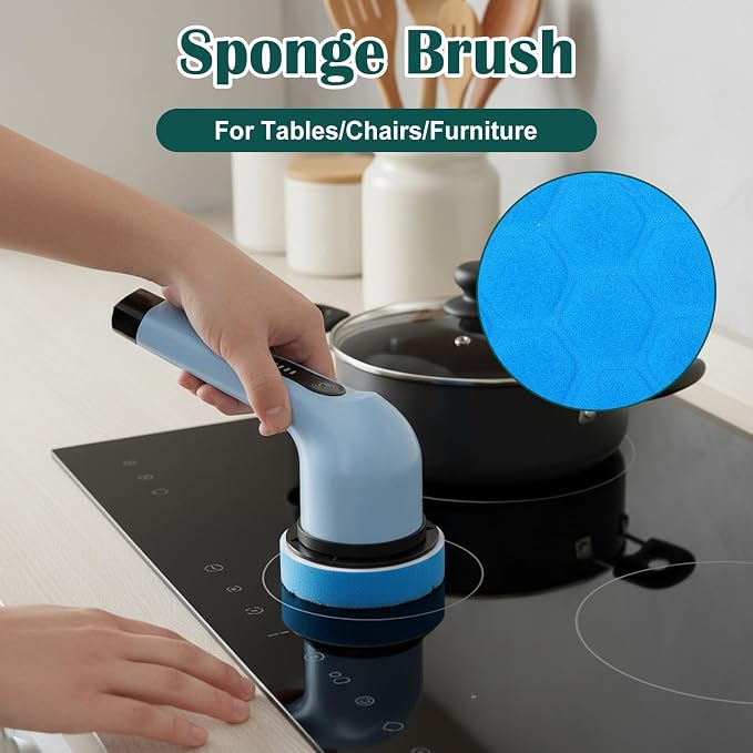 12Pcs Brush Heads Set, Cordless Electric Spin Scrubber Replaceable Brush Heads, Cordless Buffing Bonnet Pad for Household Cleaning Brushes, Bathroom, Floor, Tile, Car