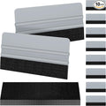 Arayker 10 Pack Vinyl Wrap Squeegee Tool 6 Inch Felt Edge Squeegee | Window Film Tint Squeegee Decal Applicator Scraper Tool Wallpaper Smoothing Tool with 10 Pcs Black Felt Fabric