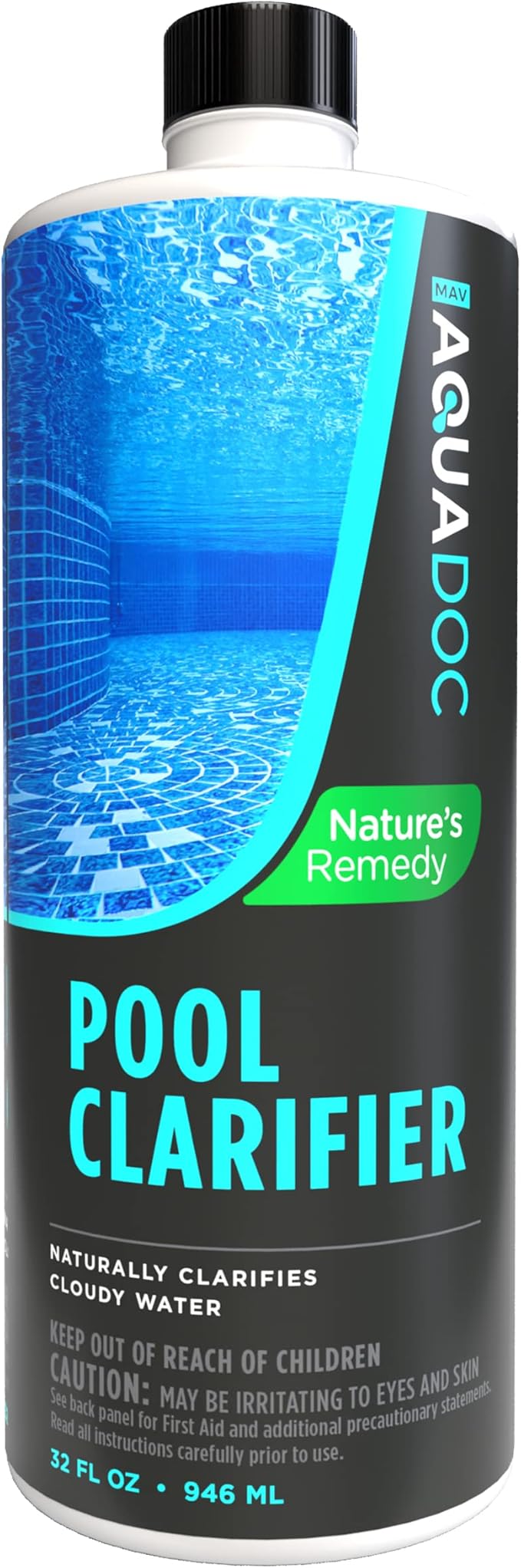 Ultimate Natural Pool Clarifier - an Eco-Friendly Way to get Clear Pool Water by Removing Cloudy Pool Water - AquaDoc Natural Pool Chemicals