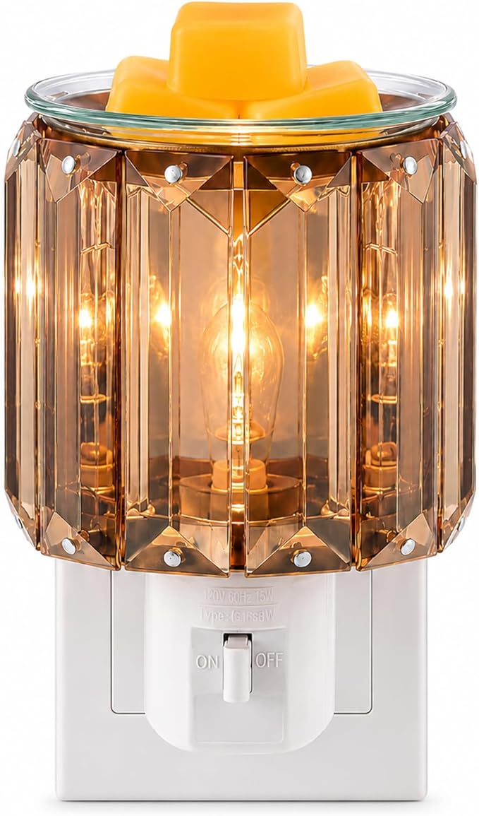 MeplLivs Fragrance Warmer, Plug in Wax Warmer for Scented Candles | Decorative Plug-in Wax Melt Warmer for Home Decor, Golden Design, Gifts & Aroma