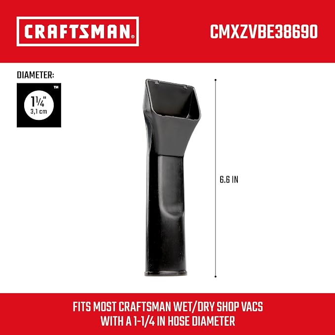 CRAFTSMAN CMXZVBE38690 1-1/4 in. Car Nozzle Wet Dry Vac Attachment