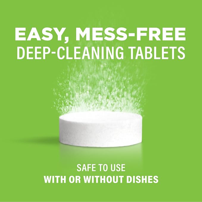 Affresh Dishwasher Cleaner, Helps Power Away Odor Causing Residues & Grime Inside Pump, Tub & Hoses, 12 Tablets, 12 Month Supply