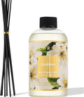 Reed Diffuser Refill Gardenia 17oz (500ml) with 8 Sticks - Premium Long-Lasting Scented Oil, Home Fragrance for Bedroom, Bathroom Home Decor