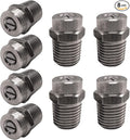 25025 Surface Cleaner Tips for Pressure Washer Nozzles with 2.5 Orifice, 4000 PSI, 1/4'' Male NPT, Stainless Steel (8 Pack)