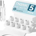 5 Pairs Replacement Ear Tips for AirPods Pro 3(Small-White) | with Noise Reduction Hole,Built-in dust Guard Screen Silicone Ear Tips with Cleaning Pen - 5 Sizes(Small)