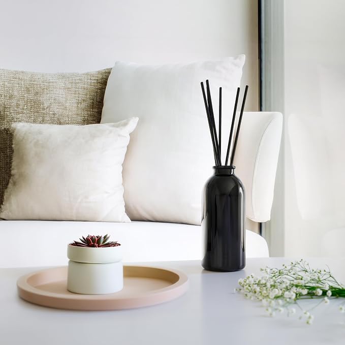 Reed Diffuser Set, Ocean Mist & Sea Salt - Bathroom Décor | Made with Essential Oils & Real Botanicals, Decorative Air Freshener for Large Rooms, Beautiful Home Décor Makes a Great Gift