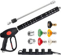 M MINGLE Replacement Pressure Washer Gun with Extension Wand, M22 Fitting | Compatible with M22 14mm/15mm Fitting, 5 Nozzle Tips, 40 Inch, 4000 PSI, for Car/Patio/Driveway Cleaning