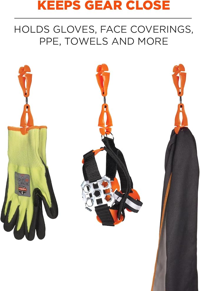 Ergodyne Squids 3420 Swiveling Glove Clip Holder with Dual Clips