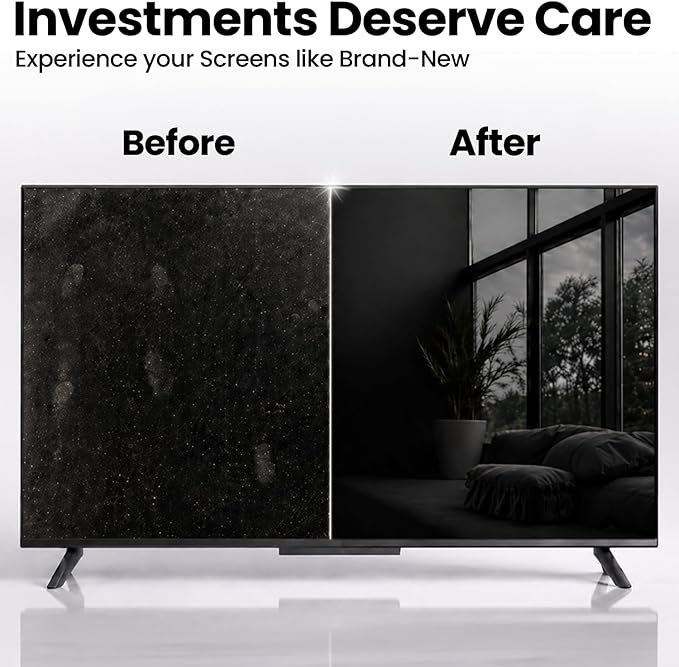 EVEO Electronic Wipes Screen Cleaner - Screen Wipes TV Screen Cleaner Wipes, Computer Screen Wipes, Laptop Screen Cleaner, ipad & Monitor Cleaner, Screen Cleaning Wipes