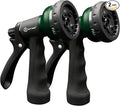 AUTOMAN Garden Hose Nozzle 2PK, ABS Water Spray Nozzle with 7 Adjustable Patterns, Slip Resistant for Watering Plants, Lawn, Garden, Washing Cars, Cleaning, Showering Pets & Outdoor Fun