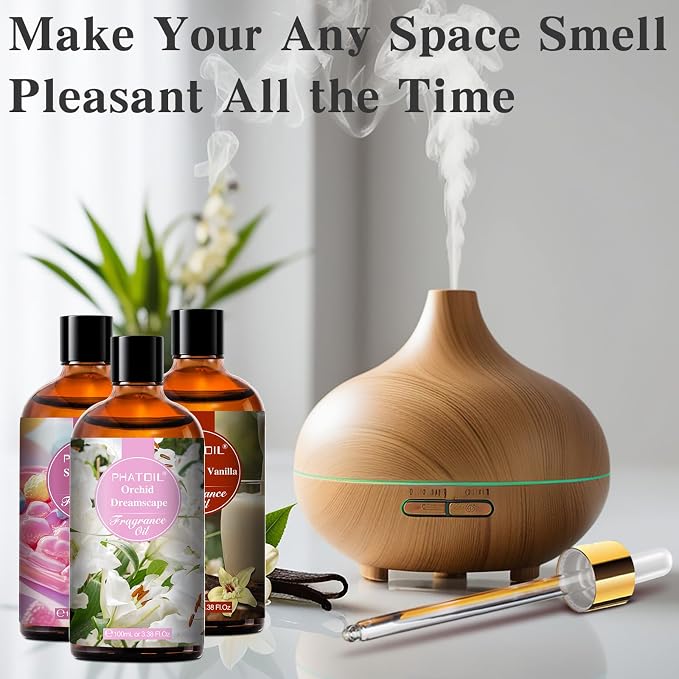 PHATOIL Lucifer's Letter Fragrance Oils for Aromatherapy, 3.38FL.OZ Diffuser Oils for Home, Perfect for Aromatherapy, Humidifiers, Yoga, DIY Candle and Soap Making - 100ml