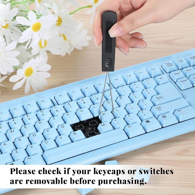 5 Pcs Keyboard Cleaner Tool Keyboard Puller Keycap Remover Tool Set 4-Jaw Gripper Switch Puller Set Stainless Steel Keycap Pullers Kit for Mechanical Keyboards