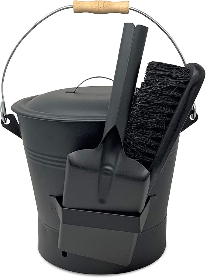 Smedley & York Black Ash Bucket with Lid, 2.15 Gallon