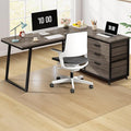 Clear Chair Mat, 75" x 60" Large Chair Mat for Hard Floors, Anti-Slip Desk Mat for Rolling Chair, Easy Glide Vinyl Floor Mat for Home Office Living Room, Clear