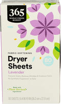 365 by Whole Foods Market, Fabric-Softening Dryer Sheets, Lavender, 80 Count