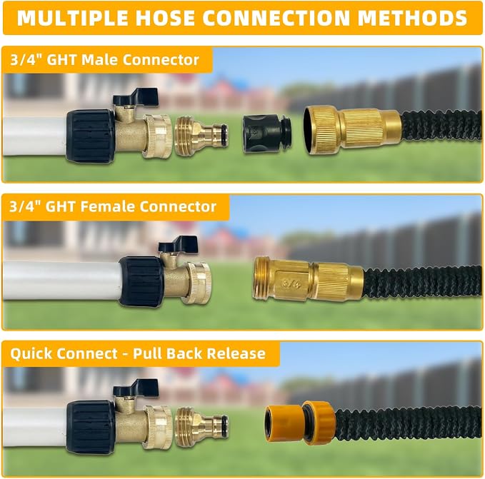 20FT Reach Gutter Cleaner, Gutter Cleaning Tools from the Ground with 3/4" Brass Shut-Off Valve & Bendable 360° Rotating Water Wand for Garden Hose, Safe Cleaning for 2nd Story Homes