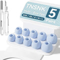 5 Pairs Replacement Ear Tips for AirPods Pro 3(White) | with Noise Reduction Hole,Built-in dust Guard Screen Silicone Ear Tips with Cleaning Pen - 5 Sizes(XXS/XS/S/M/L)