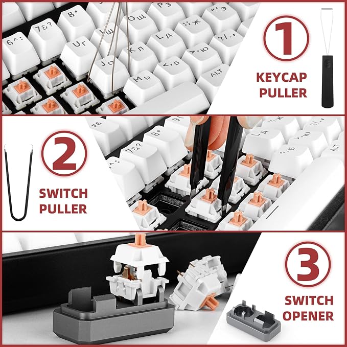 RUNJRX Keyboard Lube Kit JRX 205G0 0.53oz/15g for Mechanical Keyboard Lube, Switch Opener for MX Kailh,Keyboard Tools with Keycap Puller