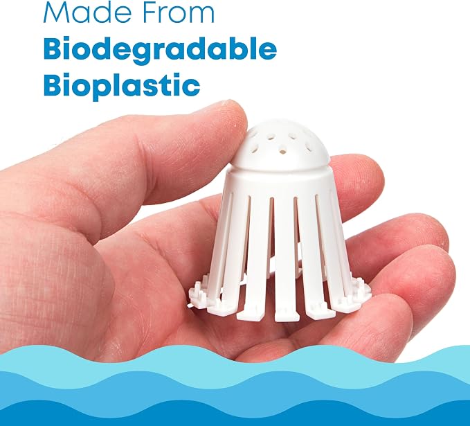 TubShroom Toss 21pk Disposable Bath Tub Drain Strainers - Hair Catcher Snare for Shower Bathtub to Prevent Clogged Drains, Traps Human and Pet Hair, One Year Supply (White)