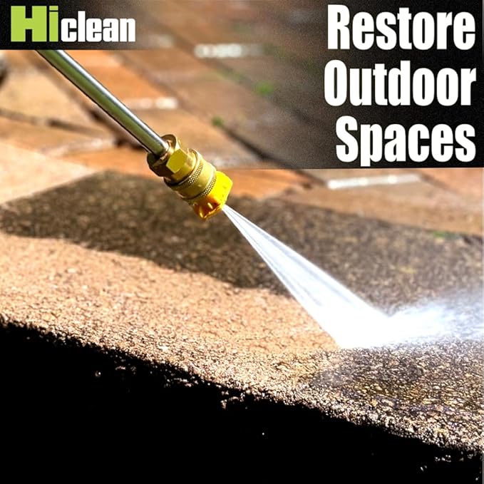 Hiclean Electric Pressure Washer 2100 PSI | Portable Power Washer, Car Detailing, Patios, Fences & Outdoor Cleaning, Compact Design, Foam Cannon, Turbo & Fan Nozzles