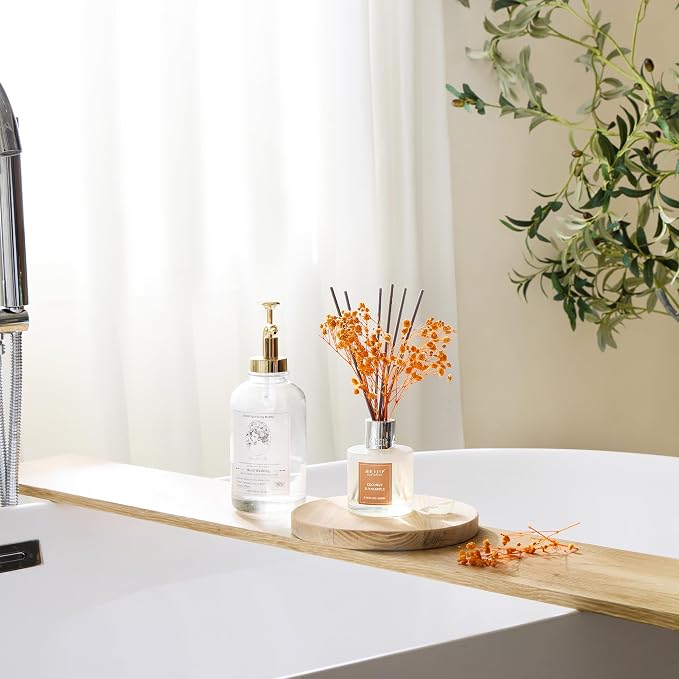Reed Diffuser Set,6.76 fl oz (200 ml) - Coconut & Pineapple Oil Diffusers with 8 Reed Sticks, Home Fragrance Reed Diffuser for Bathroom Shelf Decor