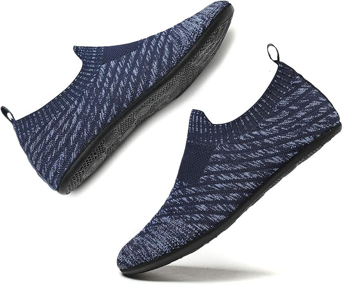 QZKDM Lightweight Slip on Grip Indoor House Slippers Barefoot Non Slip Home Exercise Yoga Shoes for Men Women