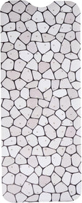 ENKOSI Bath Mat – Large 40 x 16 Inch Non-Slip Bathtub Mat with Secure Suction Cups & Drain Holes – Extra Long Bathroom Shower Mat for Tub with Grey Pebble Design (Grey Pebble 40x16)