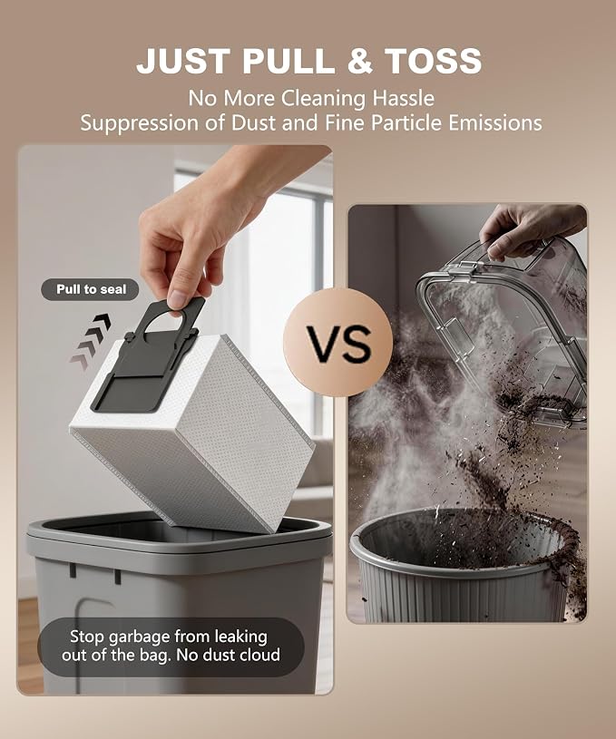 20Pcs Replacement Dust Bags for DXC1200 Vacuum Dustpan | 2.9L Large-Capacity Disposable Bags For DXC1200, Designed For Easy, Mess-Free Dust Disposal