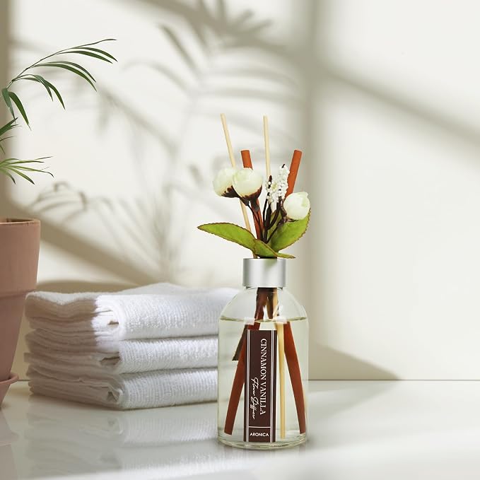 Cinnamon Scent Diffuser Kitchen, Office Decorations Cinnamon Vanilla Scent Flower Reed Diffuser, Christmas Room Stick Scent, Work Cubicle Scent, Korean Kitchen Window Decor, Air Freshener