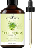 Handcraft Blends Lemongrass Essential Oil – Huge 4 Fl Oz – 100% Pure and Natural – Premium Grade Essential Oil for Diffuser and Aromatherapy, Skin, Massage, Candle and Soap Making Fragrance