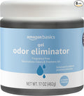 Amazon Basics Gel Odor Eliminator, Activated Charcoal, Fragrance Free, 17 Oz, Pack of 6