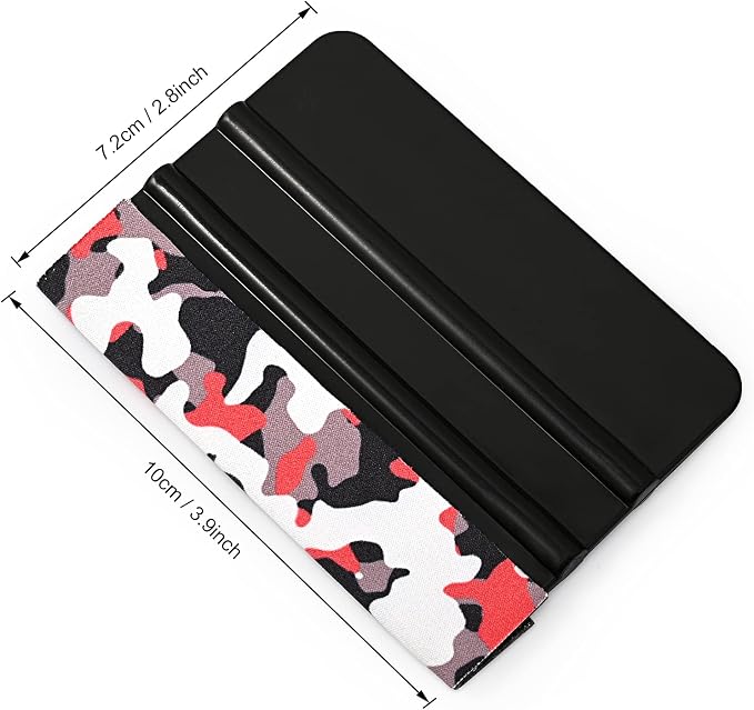 EHDIS 10pcs Vinyl Squeegee 4 Inch Car Vinyl Scraper Decal Applicator Window Tint Wallpaper Smoothing Tool with Black Fabric Felt Edge-Black