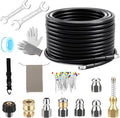 Sewer Jetter Kit for Pressure Washer, 50FT 5800PSI Drain Jetter Hose Kit | Drain Cleaner Hose Kit with 4 Jet Nozzles, Rotating Nozzle, 1/4" NPT Sewer Jetter Nozzle for Drain Pipes, Sewer Lines Gutter