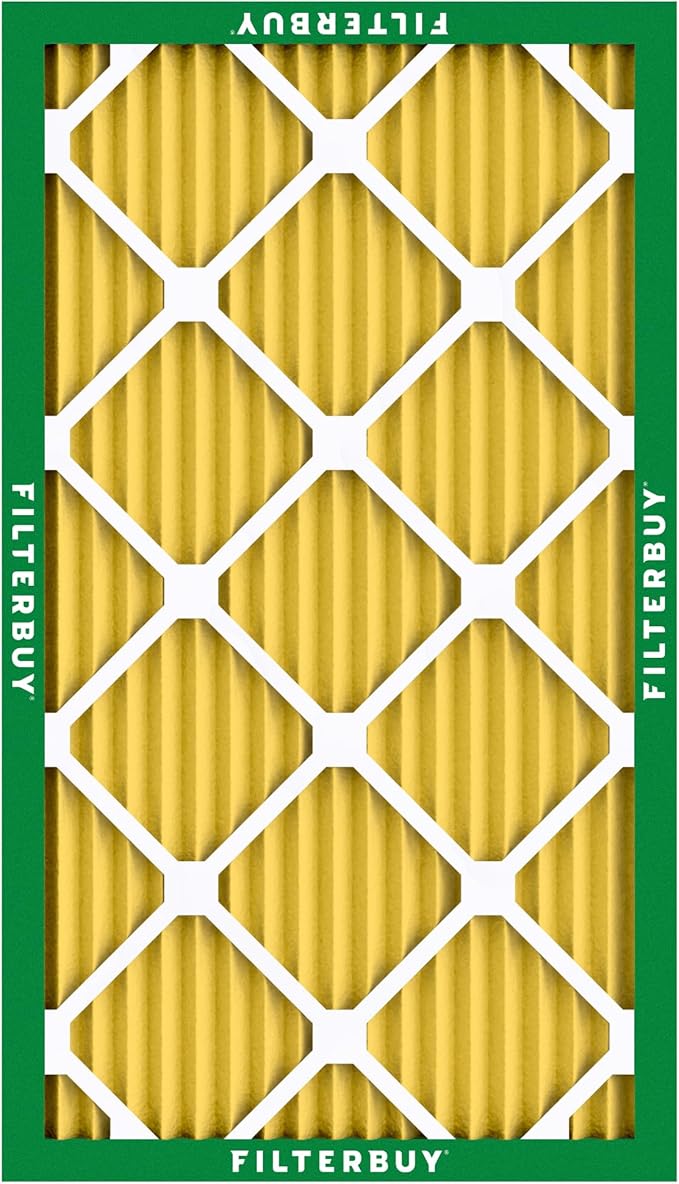 Filterbuy 17x25x1 Air Filter MERV 11 (MPR 1200) Allergen Defense Replacement (4-Pack), Electrostatic Pleated HVAC AC Furnace Filters, Made in USA (Actual Size: 16.50 x 24.50 x 0.75)