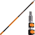 4-12 ft Long Telescopic Extension Pole, Multi-Purpose Extendable Pole | Universal Twist-on Metal Tip, Lightweight and Sturdy // Best Telescoping Pole for Painting, Dusting and Window Cleaning