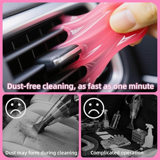 ColorCoral Reusable Car Cleaning Gel and Keyboard Cleaner Putty, 4 Pack | For Car Interiors, Air Vents, Keyboards and Electronics; 4 Fragrances, Reusable Gel Reaches Gaps, Gifts for Men and Women