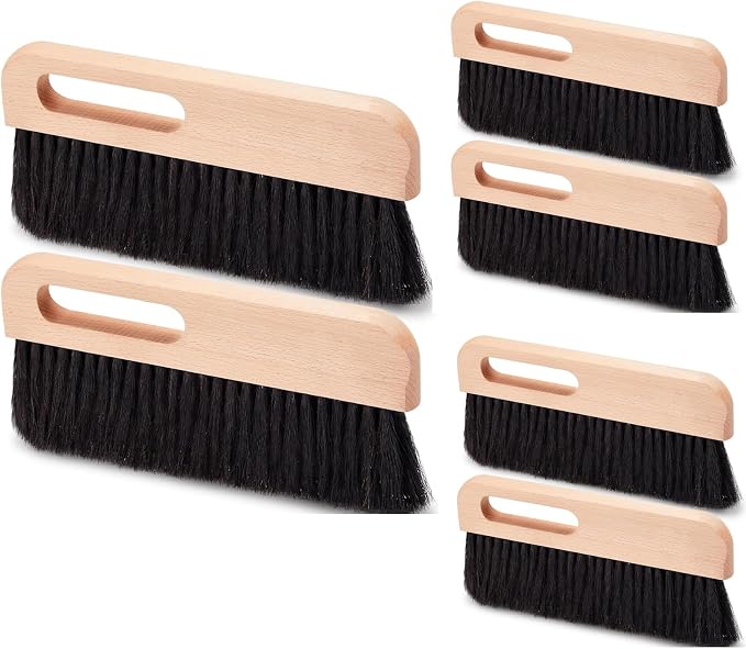 6 Pcs Concrete Trowel with Comfort Wood Handle, Wallpaper Brush Trowel for Concrete Texturing in Curbs Gutters Hard to Reach Areas, Multi-Use Wall Texturing & Wallpaper Smoothing Tool