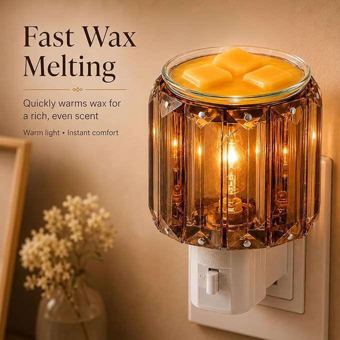 MeplLivs Fragrance Warmer, Plug in Wax Warmer for Scented Candles | Decorative Plug-in Wax Melt Warmer for Home Decor, Golden Design, Gifts & Aroma