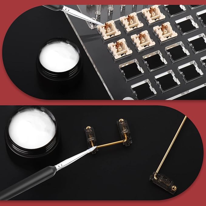 RUNJRX Keyboard Switch Lube Kit JRX 205G0 0.53oz/15g, Switch Opener for MX Cherry Panda Kailh Switch,Lube Brush for Mechanical Keyboard Switch
