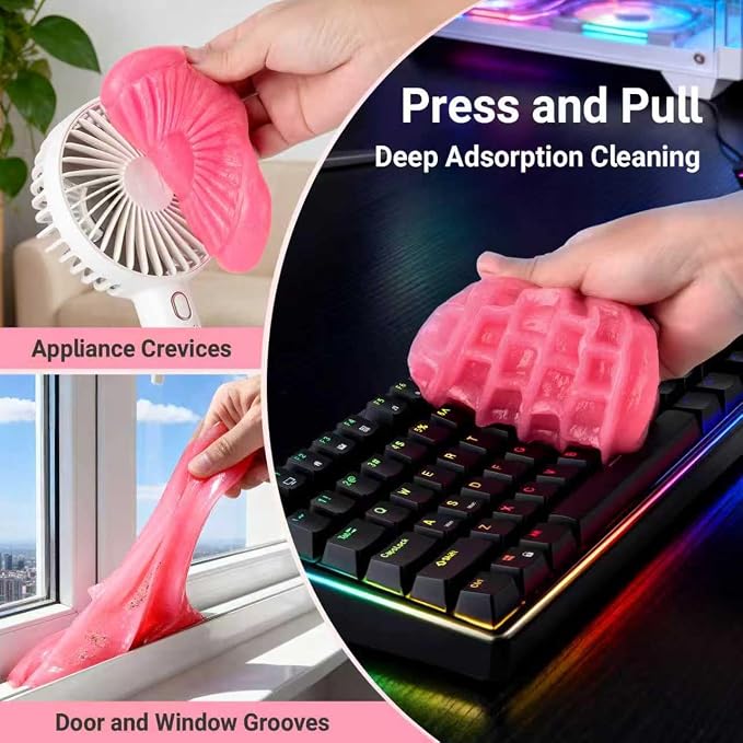 ColorCoral Cleaning Gel Dust Cleaner for PC Keyboard Car Detailing, 160g | For PC Laptops, Office Electronics, Car Interior, Computer and Gaming Accessories; Universal Cleaning Kit Gift for Men Women