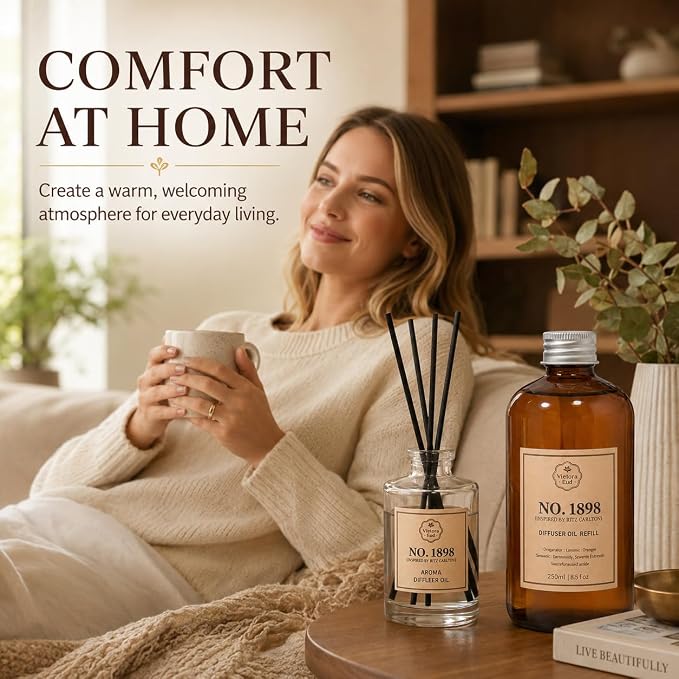 No. 1898 Diffuser Oil Refill Inspired by Ritz Carlton | Luxury Hotel-inspired, 8.5 Fl Oz for Reed diffusers, Room Sprays, Humidifier,Aroma Diffusers